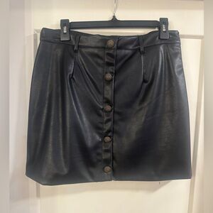 Aqua Pleather Skirt - L